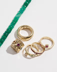 ¡Buenos Días! “Vida” Ring, White Diamonds & Rubies