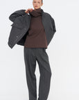 Trouser Pants, Black Chine
