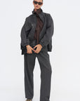 Trouser Pants, Black Chine
