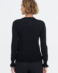 Ruffle Cardigan, Black
