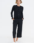 Ruffle Cardigan, Black