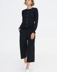 Ruffle Cardigan, Black
