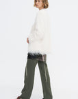 Brush Fringe Jacket, White