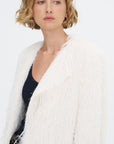 Brush Fringe Jacket, White