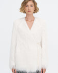 Brush Fringe Jacket, White