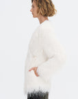 Brush Fringe Jacket, White