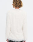 Brush Fringe Jacket, White