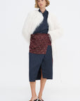 Embellished Wrap Skirt, Burgundy