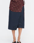 Embellished Wrap Skirt, Burgundy