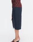 Embellished Wrap Skirt, Burgundy