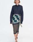 Printed Wrap Skirt, Dessin A