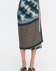 Printed Wrap Skirt, Dessin A