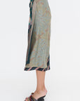 Printed Wrap Skirt, Dessin A