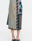 Printed Wrap Skirt, Dessin A