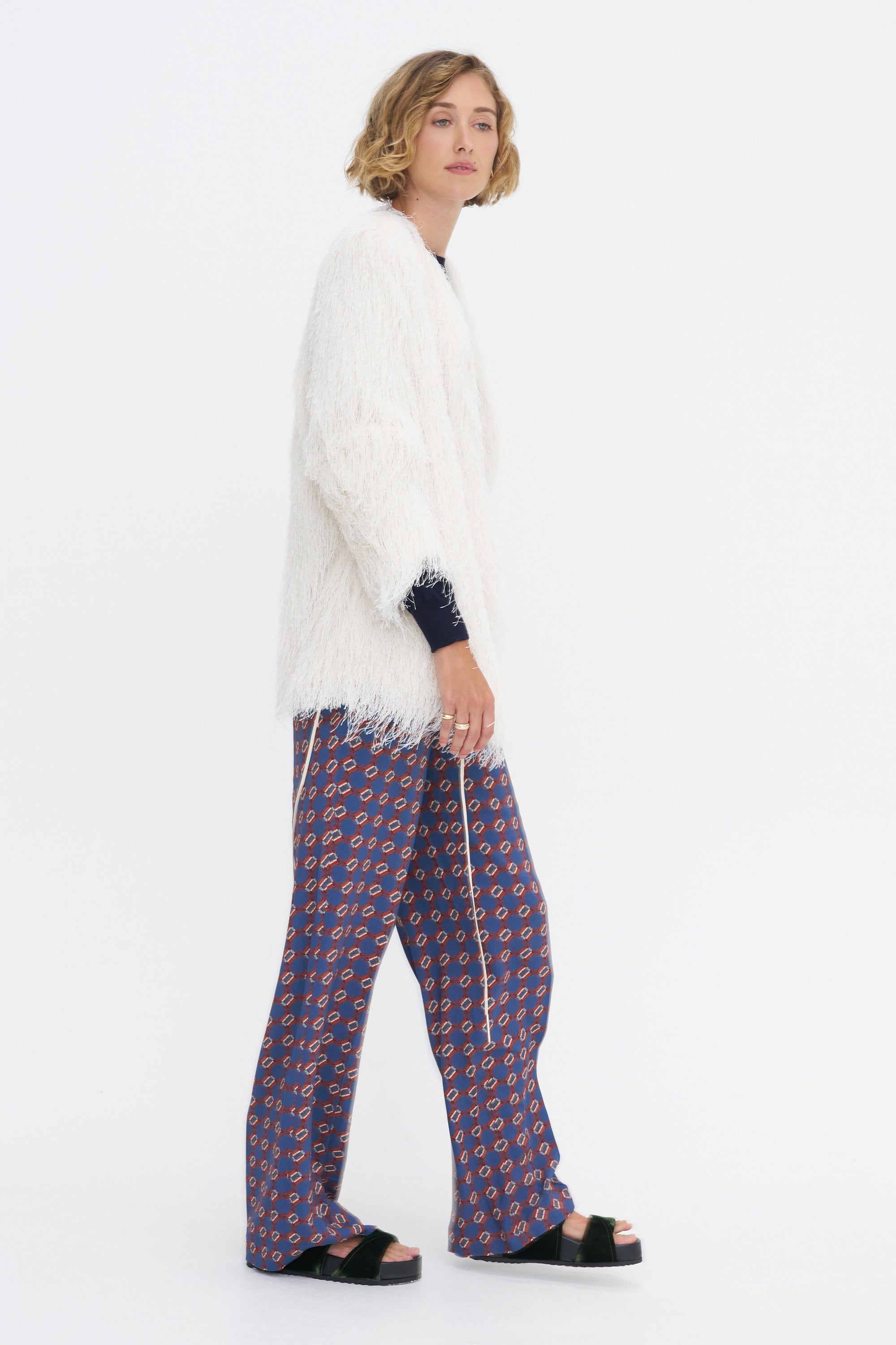 Printed Trouser, Blue