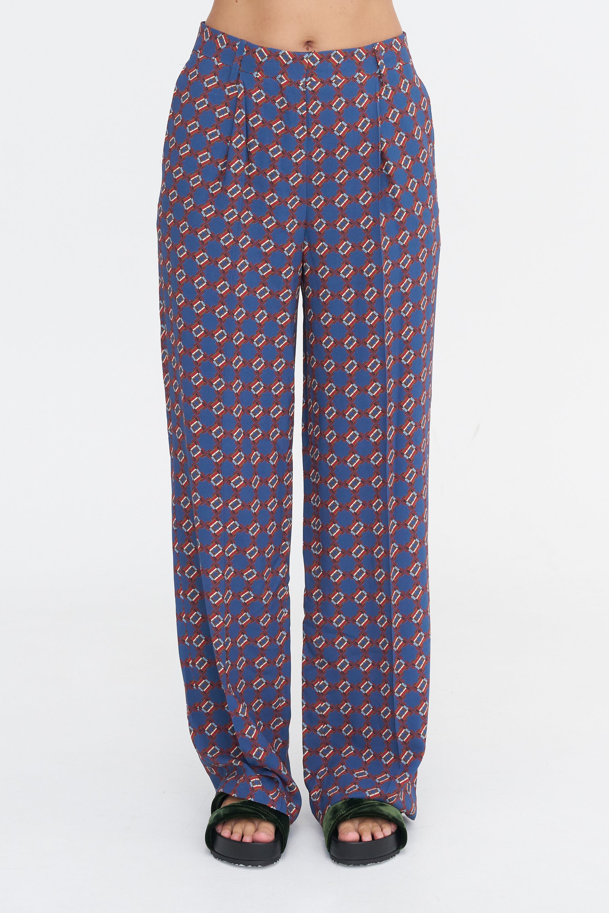 Printed Trouser, Blue