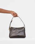 Leather Bag, Dark Grey