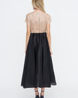 Bow Dress, Almond & Black