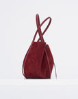 Large Ruched Tote, Merlot