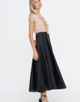 Bow Dress, Almond & Black