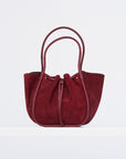 Large Ruched Tote, Merlot