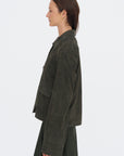 Ella Goat Suede, Dark Green