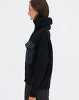 Aspen Tricot Sweater, Black