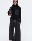 Aspen Tricot Sweater, Black
