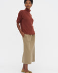 Straight Skirt, Beige