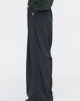 Wide Leg Trouser, Dark Green