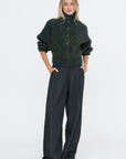 Wide Leg Trouser, Dark Green