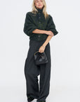 Wide Leg Trouser, Dark Green