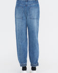 Zippered Denim Jogger - Regular, Classic Blue