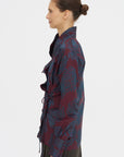 Printed Jacket, Burgundy