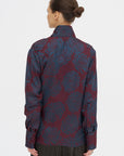 Printed Jacket, Burgundy