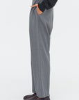 Pinot Wo110 - Superfine Wool Trousers, Mid Grey Melange