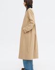 A-line Swing Coat, Khaki