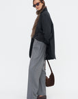 Pinot Wo110 - Superfine Wool Trousers, Mid Grey Melange