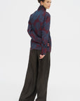 Printed Jacket, Burgundy