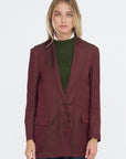 Jacquard Blazer, Burgundy