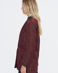 Jacquard Blazer, Burgundy
