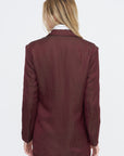 Jacquard Blazer, Burgundy