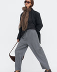 Pinot Wo110 - Superfine Wool Trousers, Mid Grey Melange