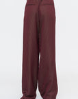 Jacquard Wide Legs, Burgundy
