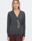 Embellished Cardigan, Dark Grey