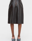 Varnished Wool Skirt, Testa Di Moro