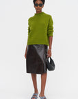 Varnished Wool Skirt, Testa Di Moro