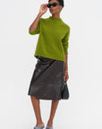 Varnished Wool Skirt, Testa Di Moro