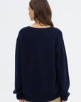 Mann Ycash - 3 Ply Cashmere V-Neck, Midnight
