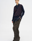 Striped Sweater, Navy